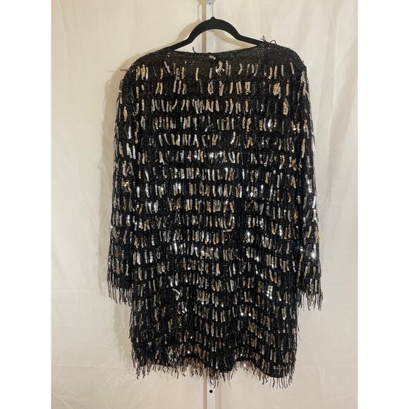 NWT Zara Festive Days Sequin Dress - Womens Size XL - Black and Silver - Picture 5 of 6